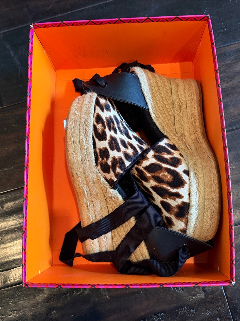 Tory Burch 6 Leopard Print Espadrille Wedge Sandals - Women